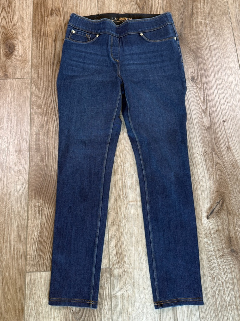 Nygard Luxe Denim Ankle Jeans  Slim 4 Way Stretch Blue Size Medium (10-12)